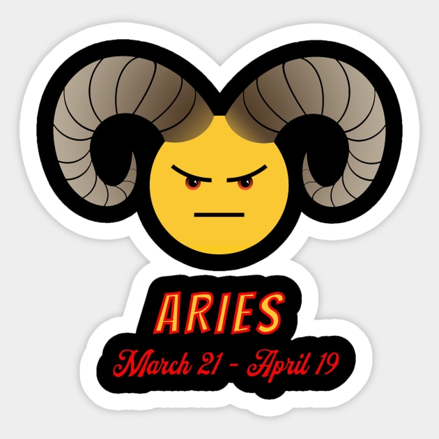 The great emoji zodiac: Aries Sticker by Ludilac